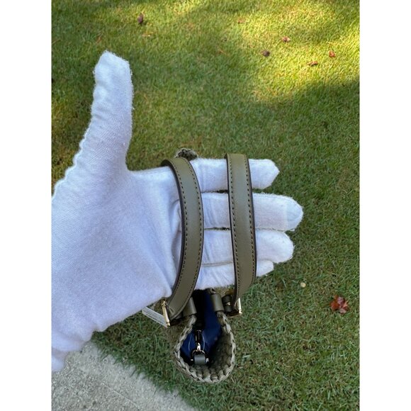 Michael Kors Safari Green Quinn Extra Small North South Straw Tote 32S5GQNC0W - Picture 11 of 16